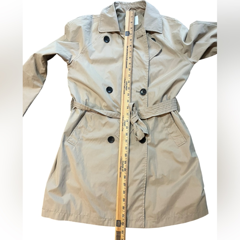 Old Navy Beige Double-Breasted Trench Coat woman size extra small - Picture 5 of 7